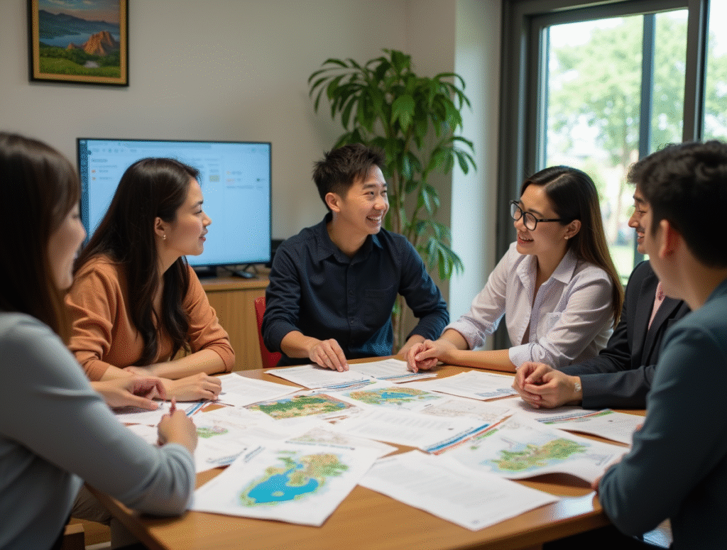 Nhóm chuyên gia du lịch đang họp bàn về giải pháp nghỉ dưỡng cùng Archi Group